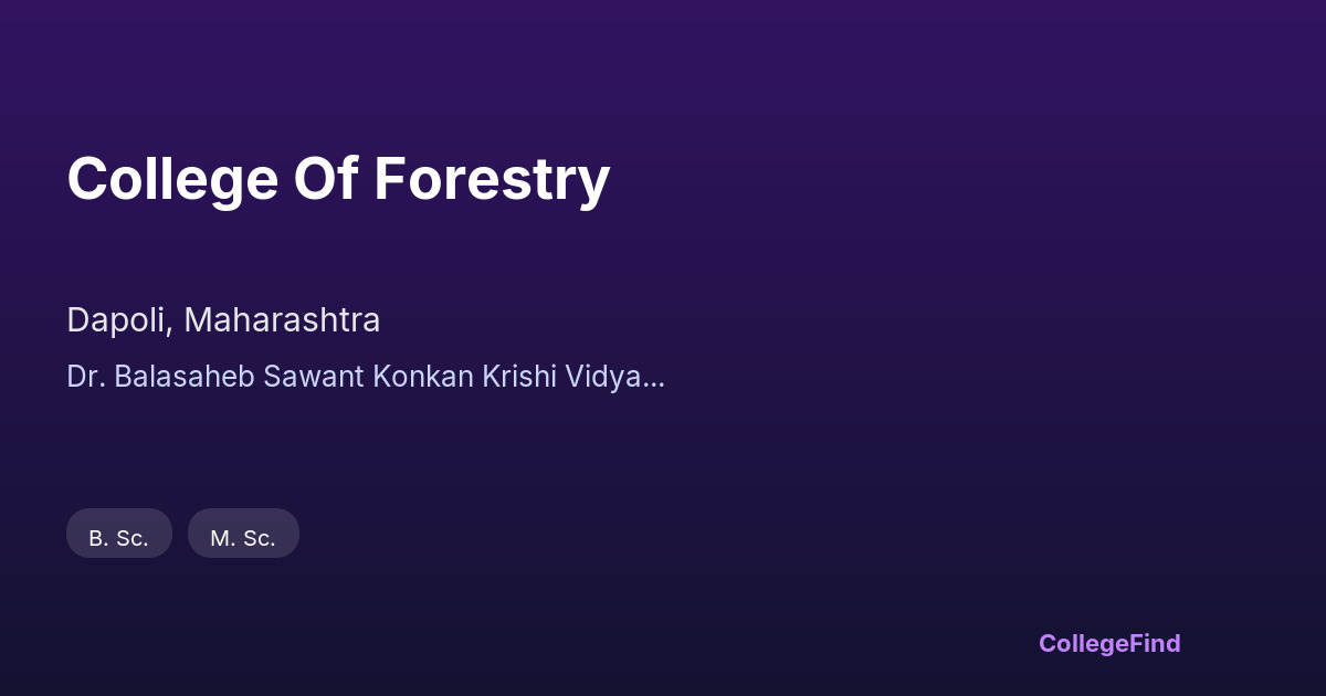 college of forestry