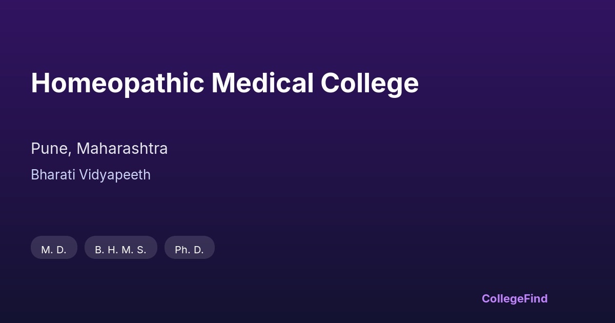 homeopathic medical college