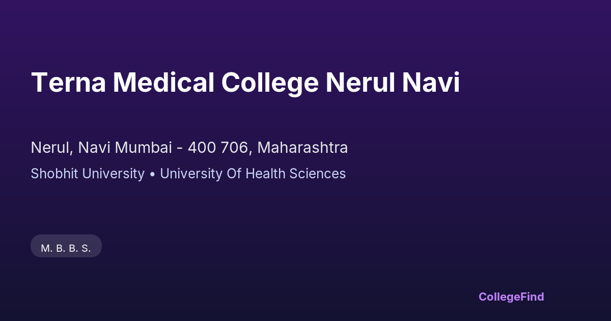 terna medical college nerul navi