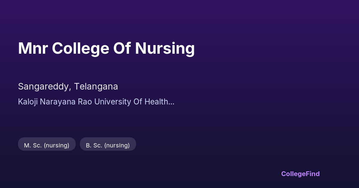 mnr college of nursing