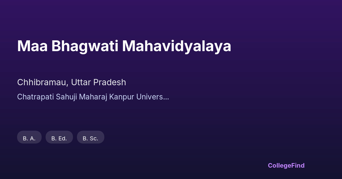 maa bhagwati mahavidyalaya