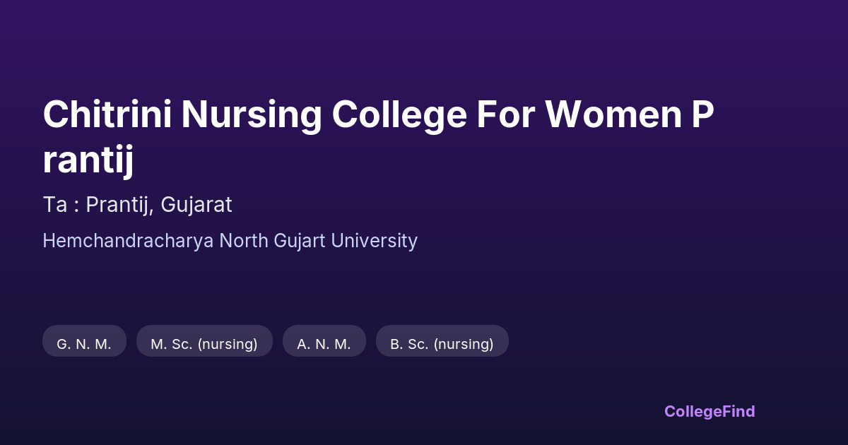 chitrini nursing college for women prantij