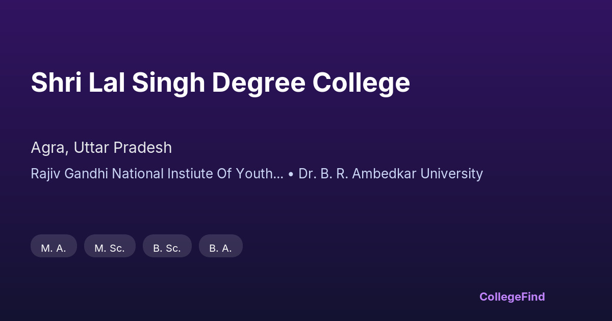 shri lal singh degree college
