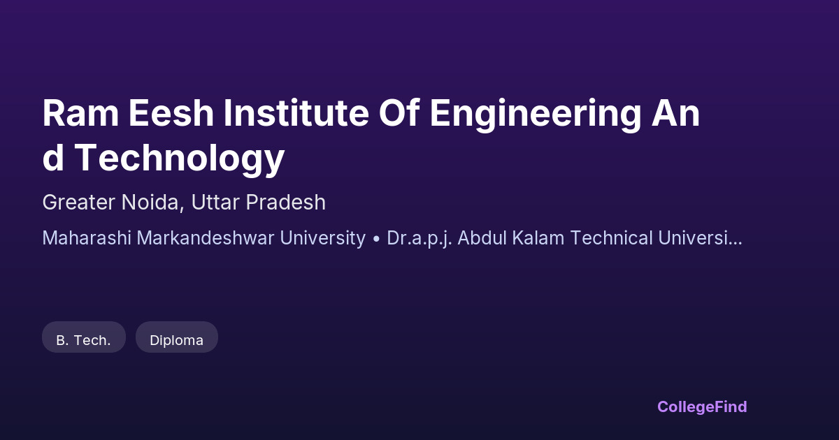 ram eesh institute of engineering and technology