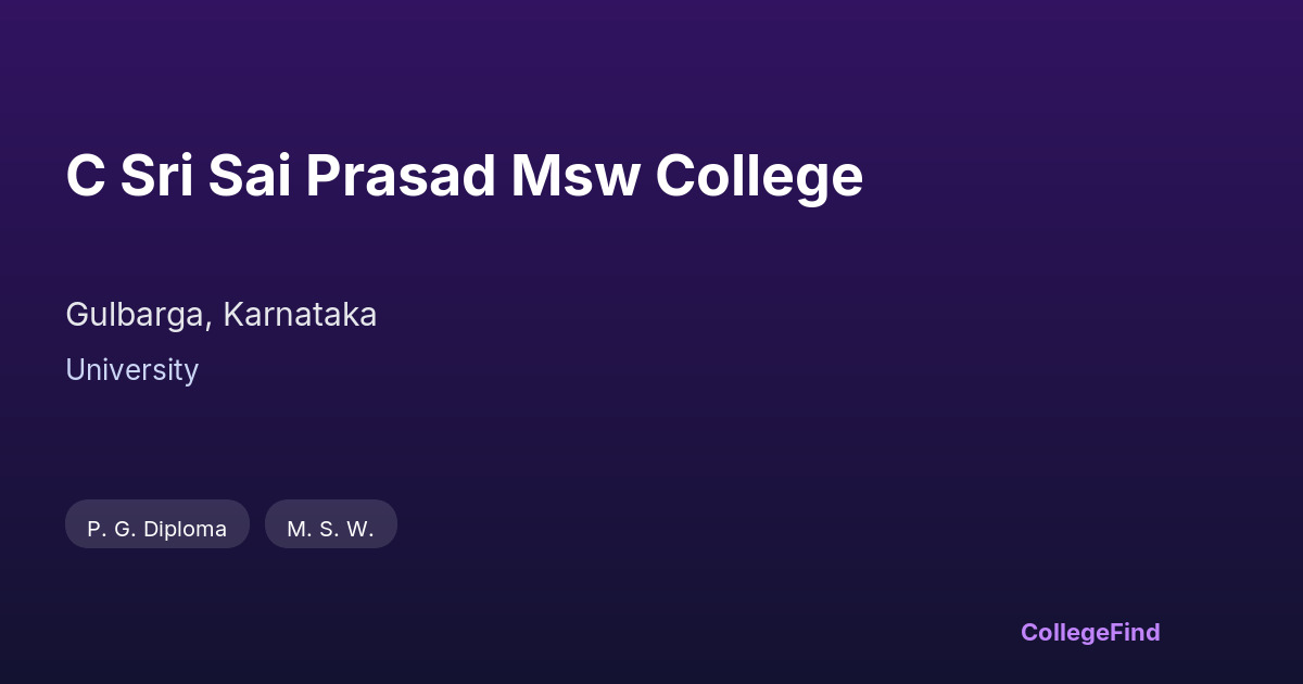 c sri sai prasad msw college