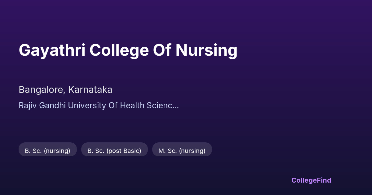 gayathri college of nursing