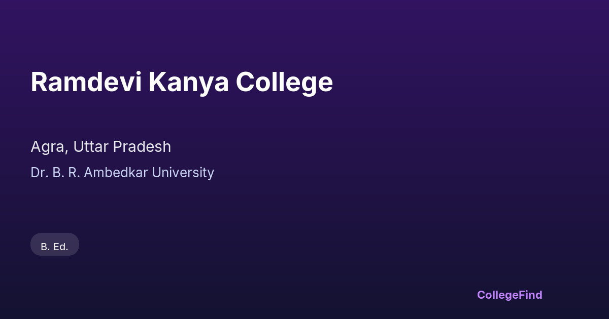 ramdevi kanya college