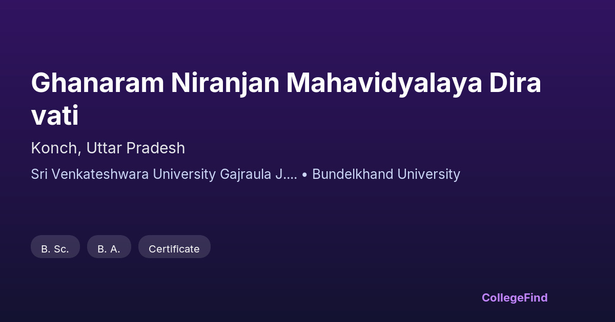 ghanaram niranjan mahavidyalaya diravati