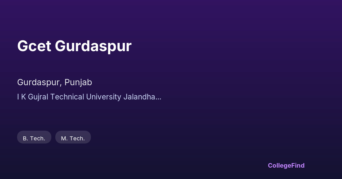gcet gurdaspur