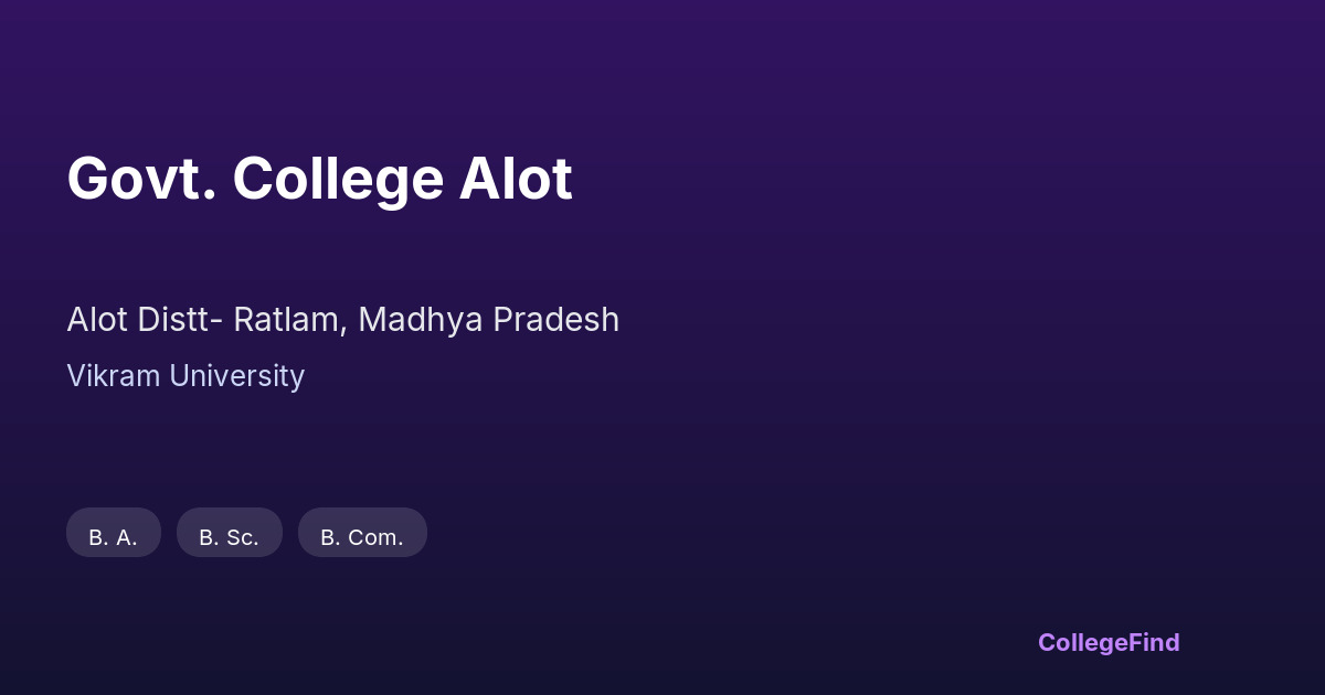 govt. college alot