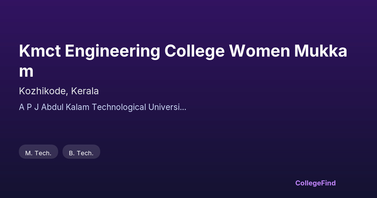 kmct engineering college women mukkam