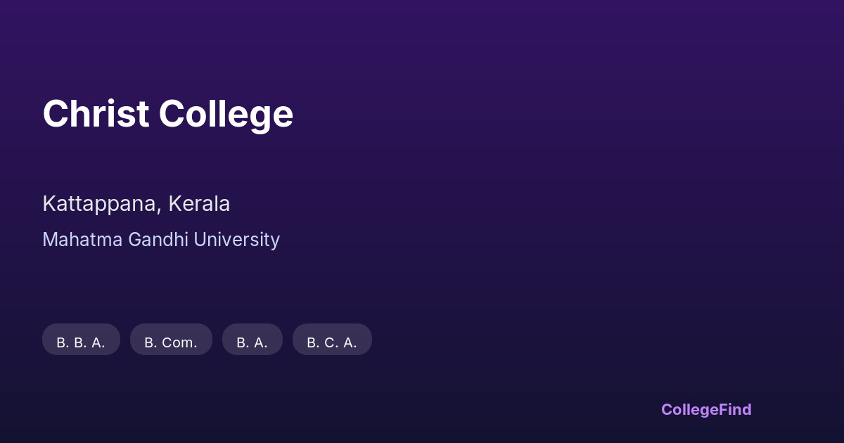 christ college
