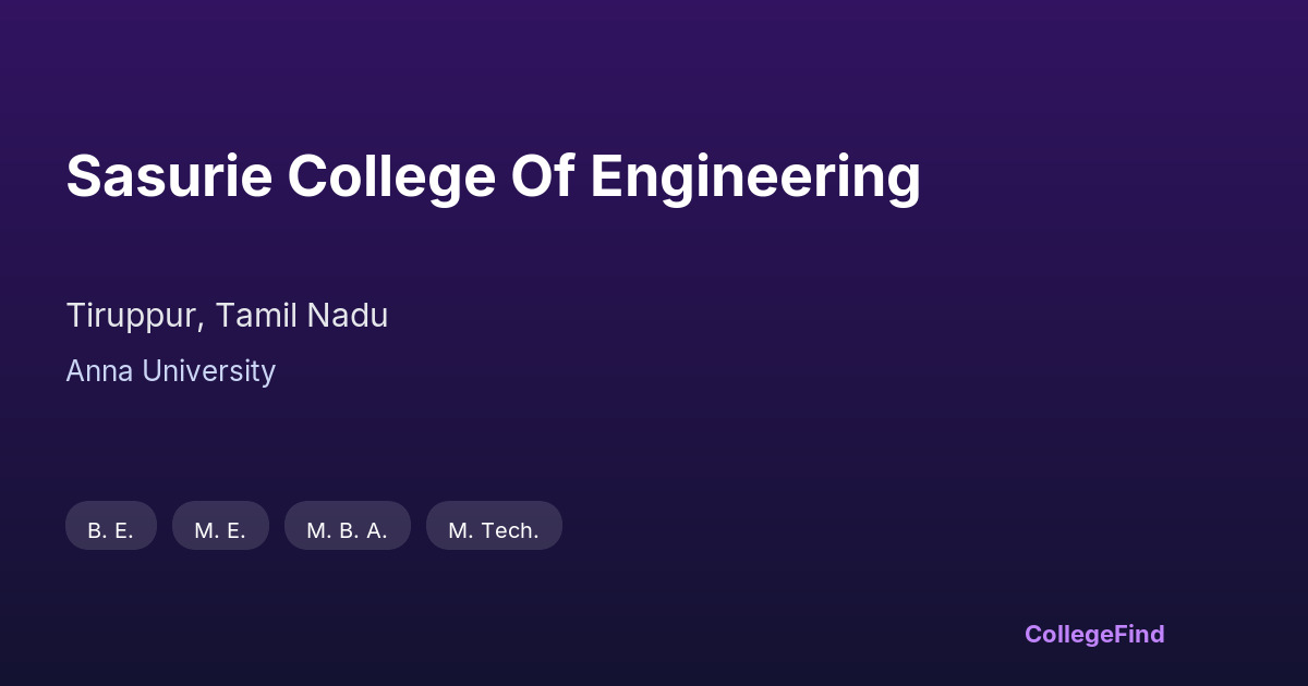 sasurie college of engineering