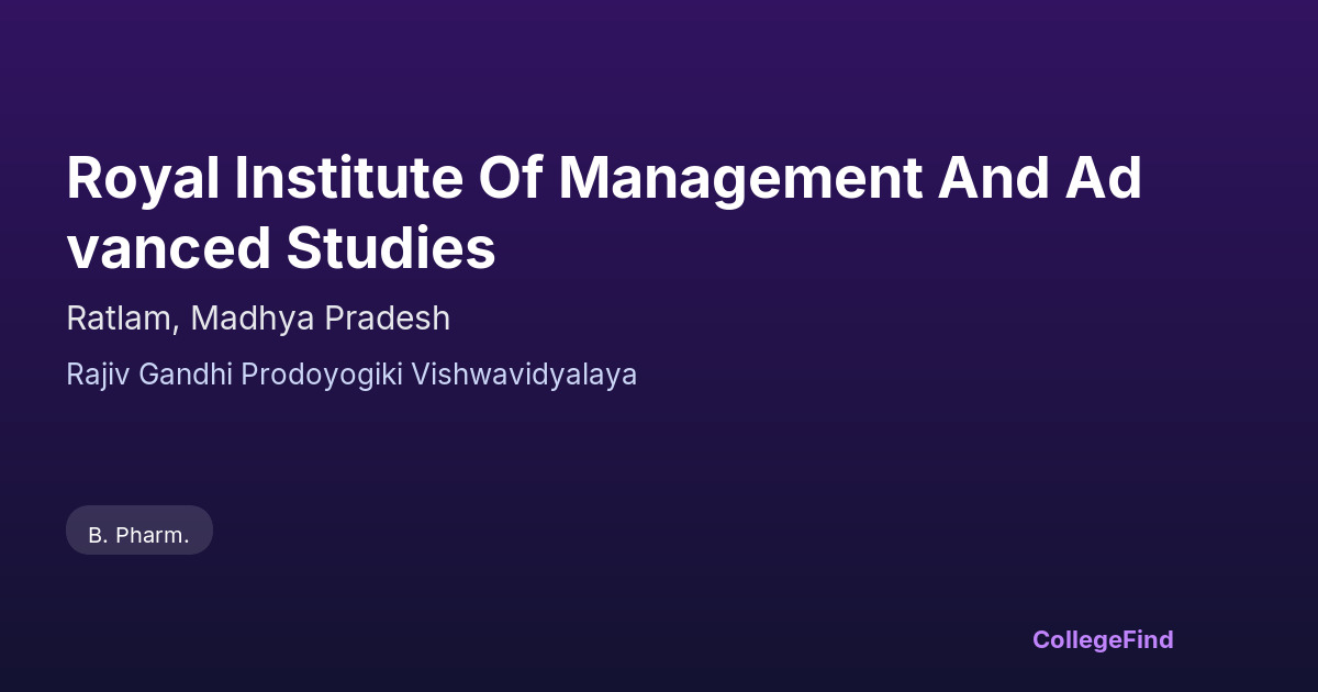 royal institute of management and advanced studies