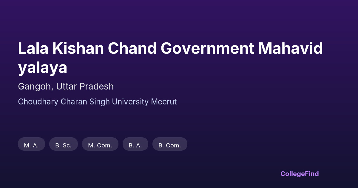 lala kishan chand government mahavidyalaya