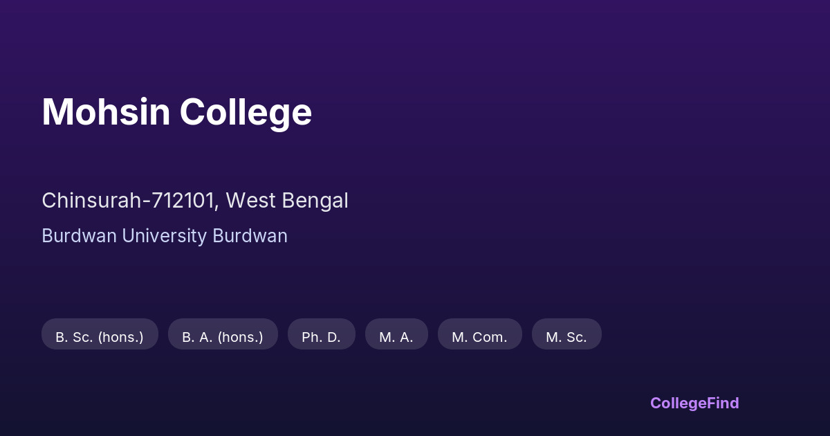 mohsin college