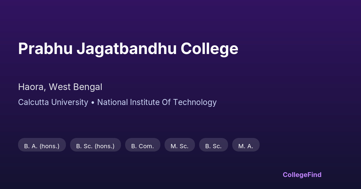 prabhu jagatbandhu college