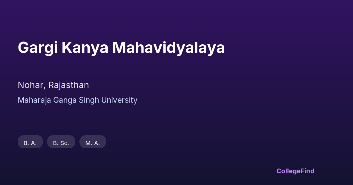 gargi kanya mahavidyalaya