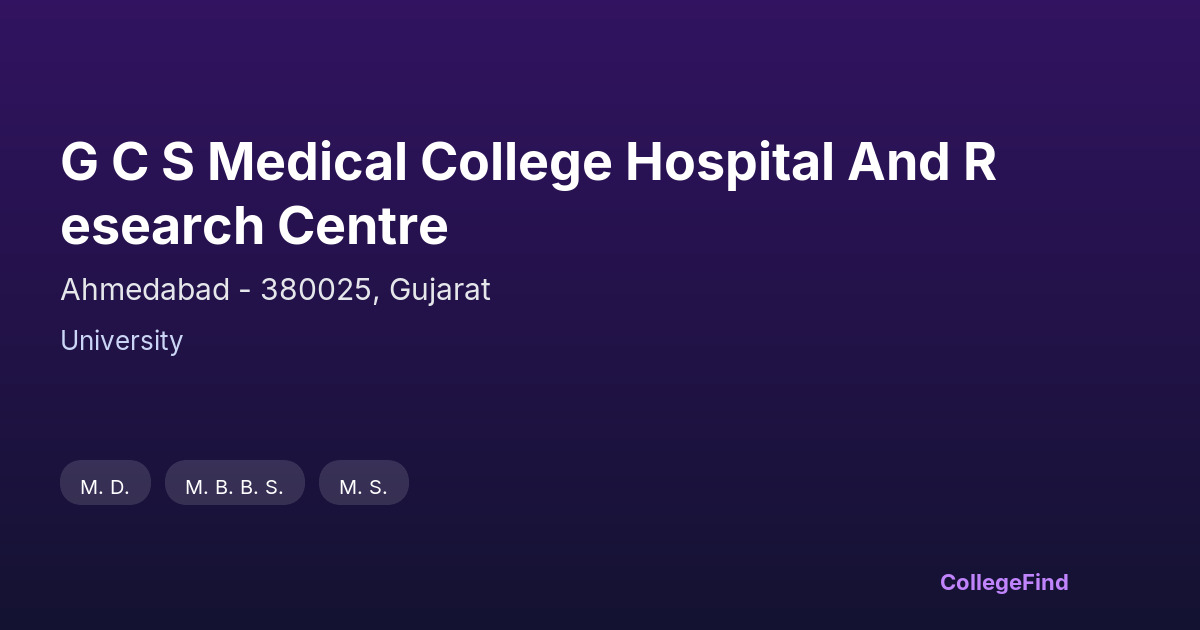 g c s medical college hospital and research centre
