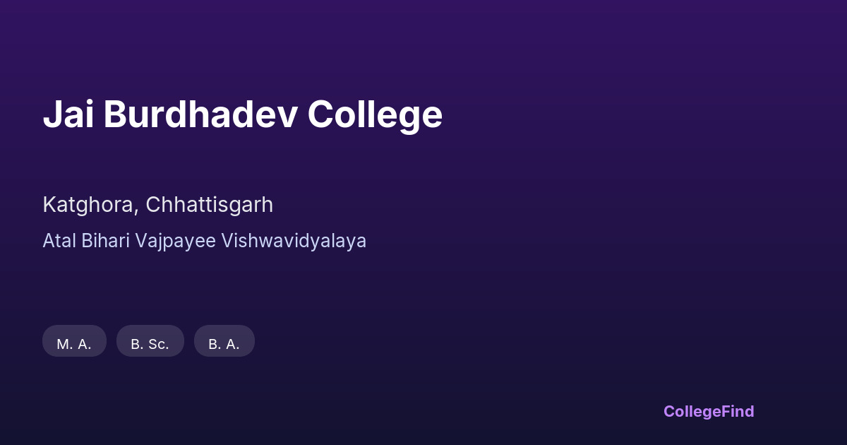 jai burdhadev college