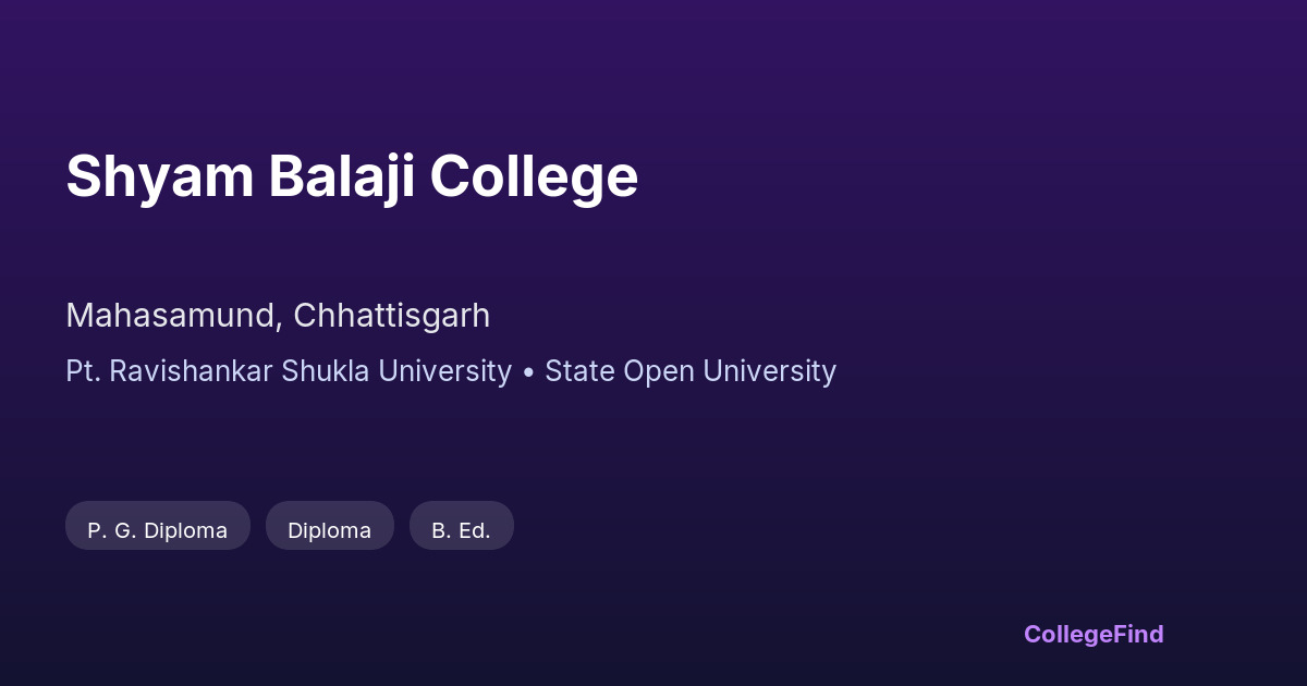 shyam balaji college