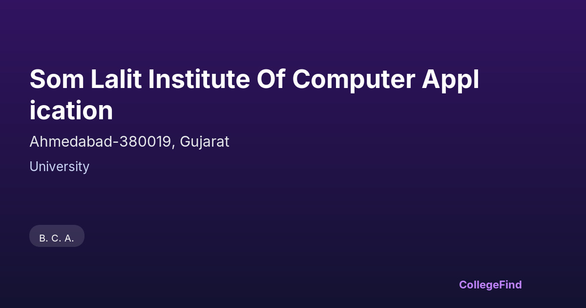 som lalit institute of computer application
