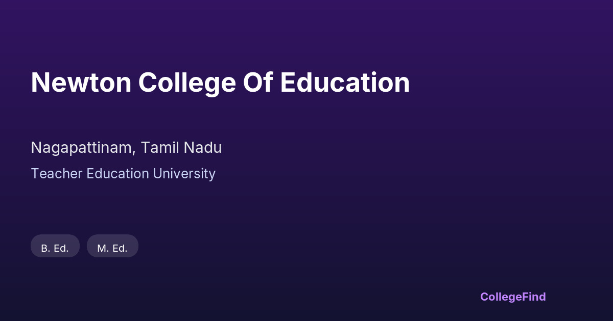newton college of education