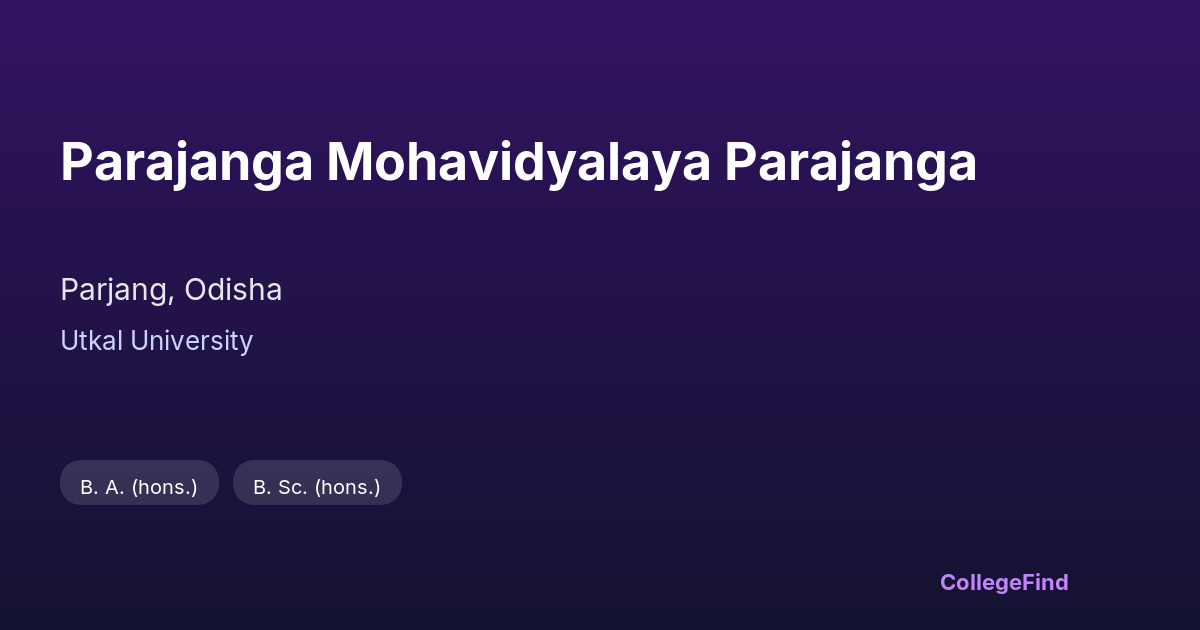 parajanga mohavidyalaya parajanga