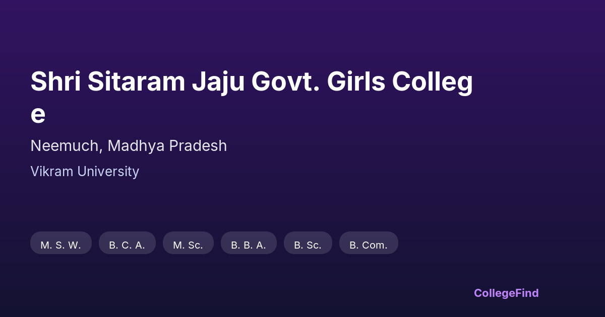 shri sitaram jaju govt. girls college