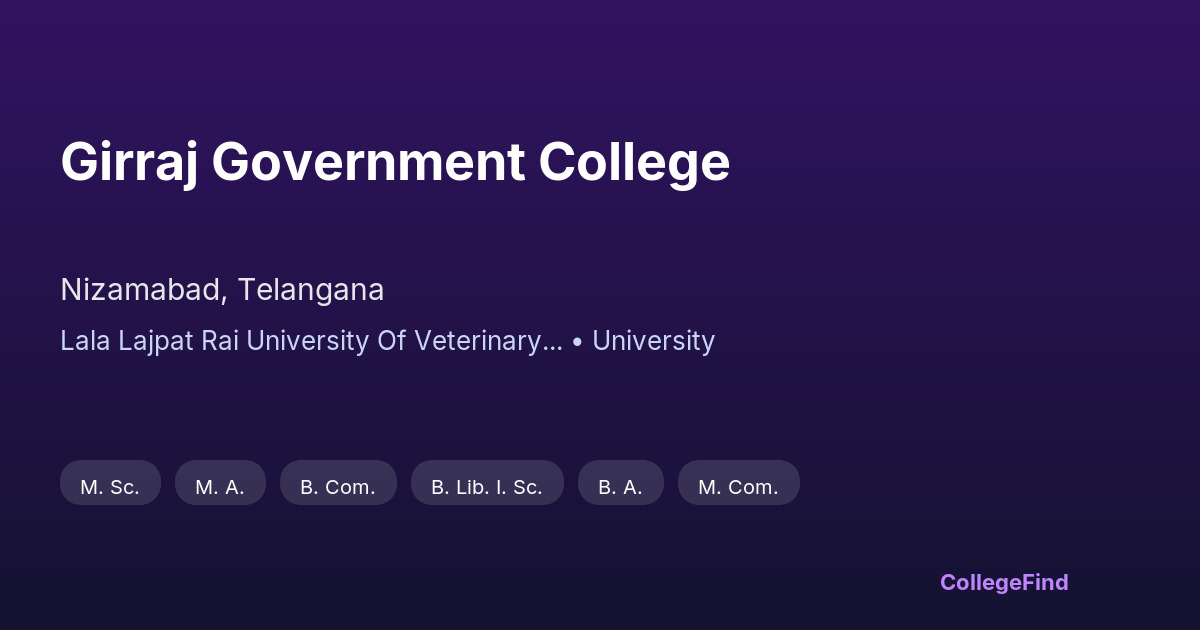 girraj government college