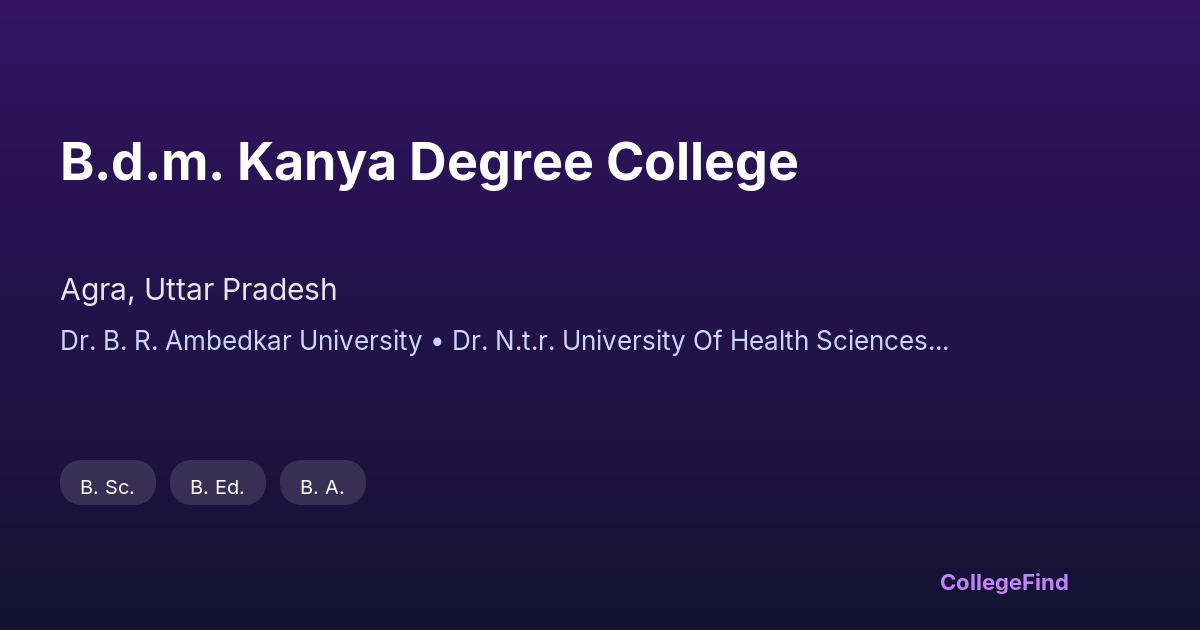 b.d.m. kanya degree college