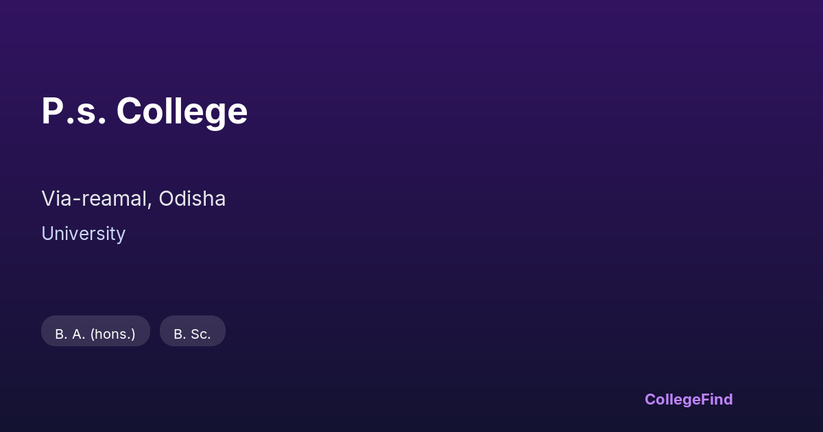 p.s. college
