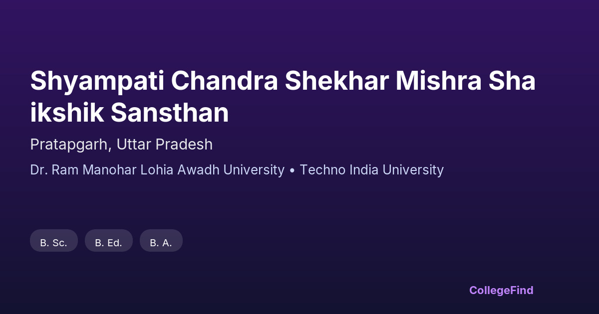 shyampati chandra shekhar mishra shaikshik sansthan