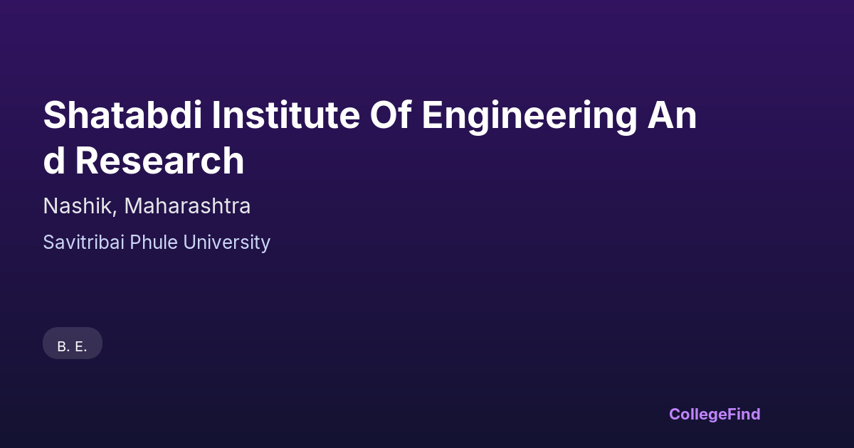 shatabdi institute of engineering and research