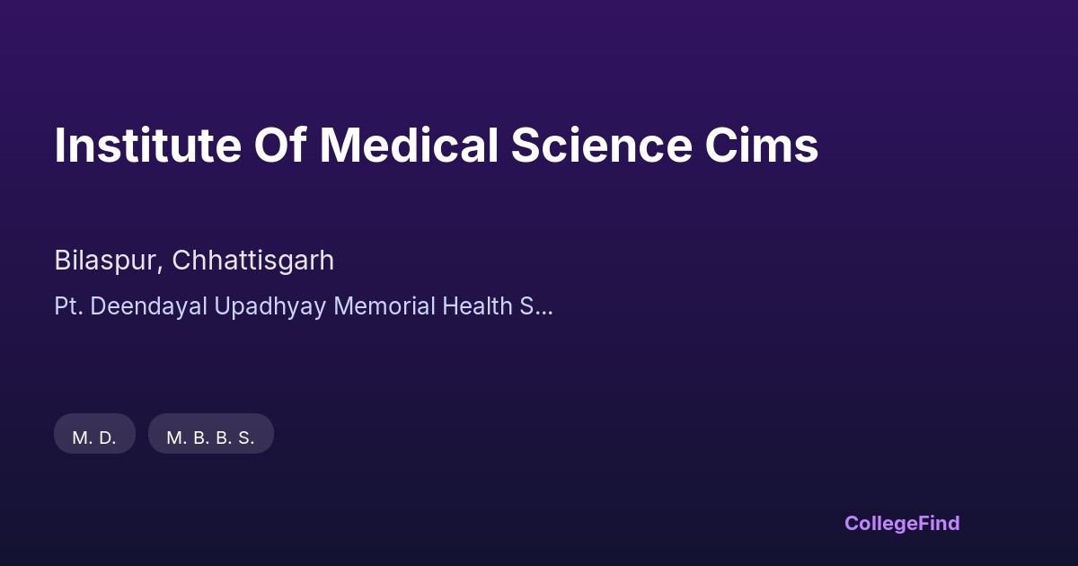 institute of medical science cims