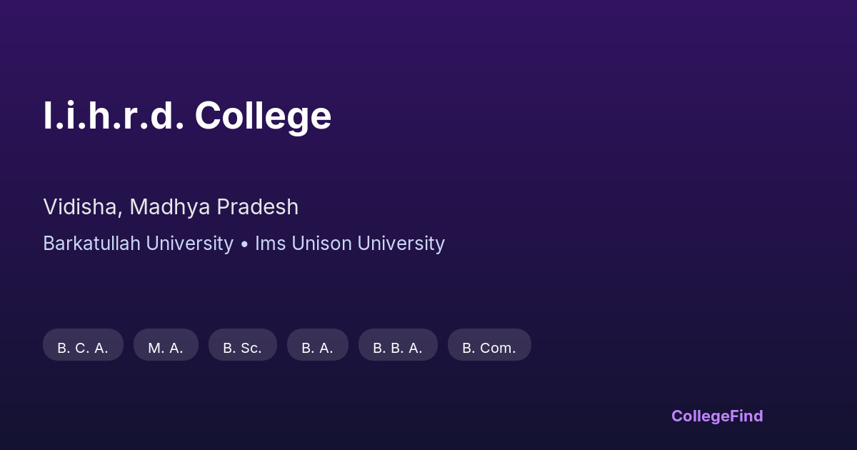 i.i.h.r.d. college