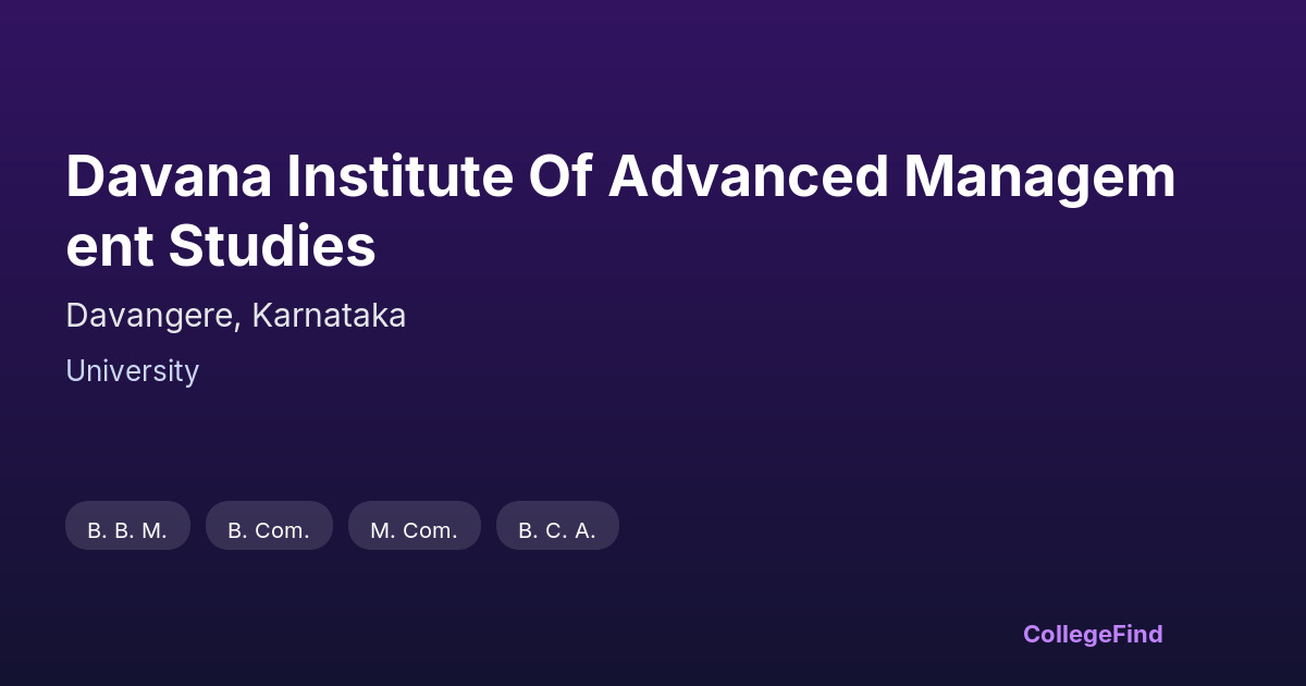davana institute of advanced management studies