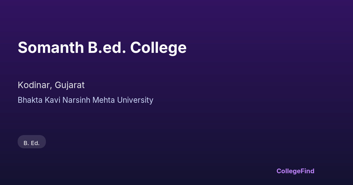 somanth b.ed. college