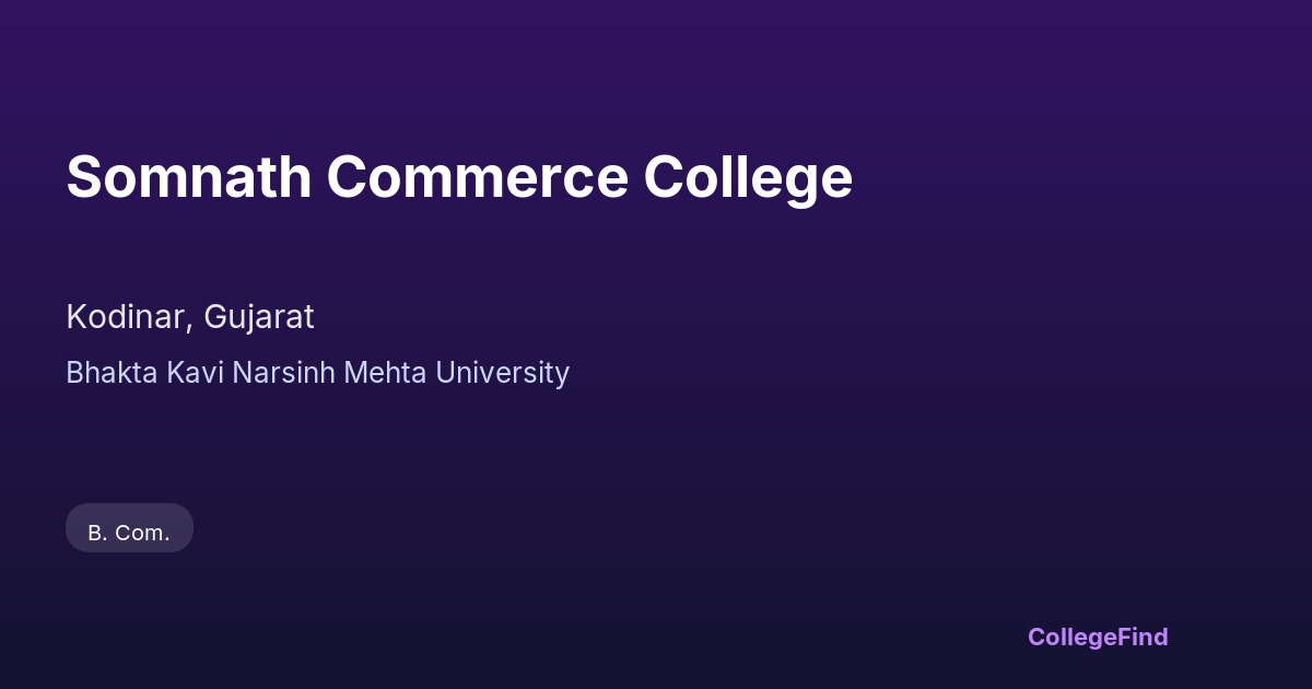 somnath commerce college