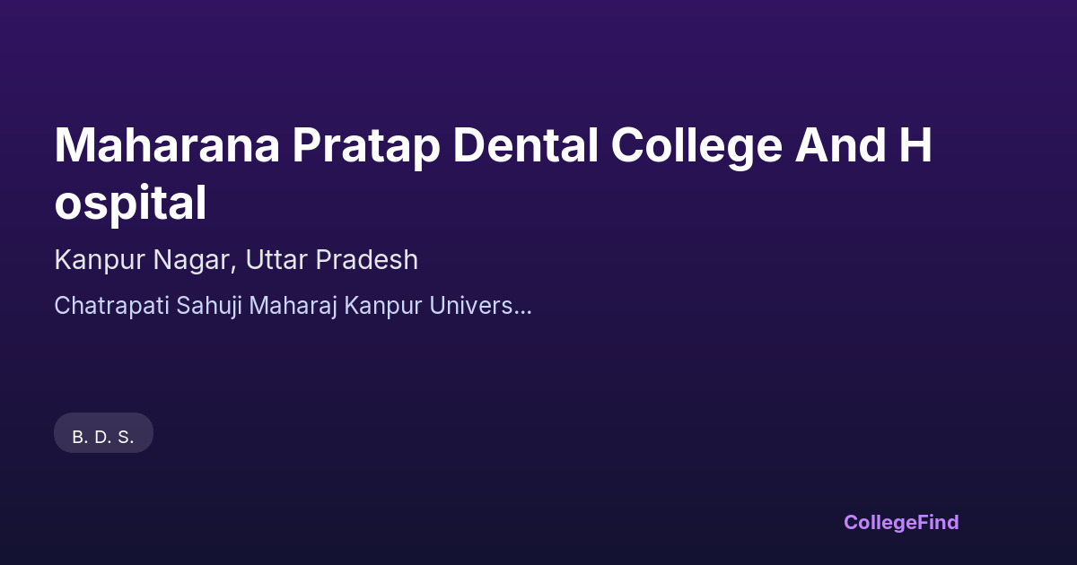 maharana pratap dental college and hospital