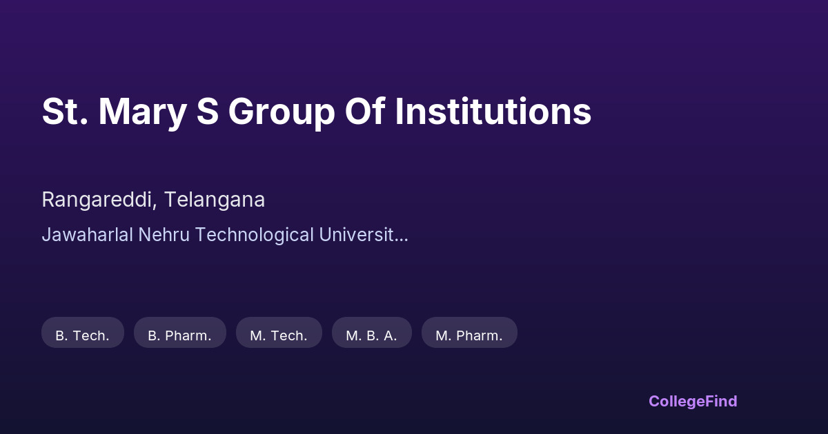 st. mary s group of institutions