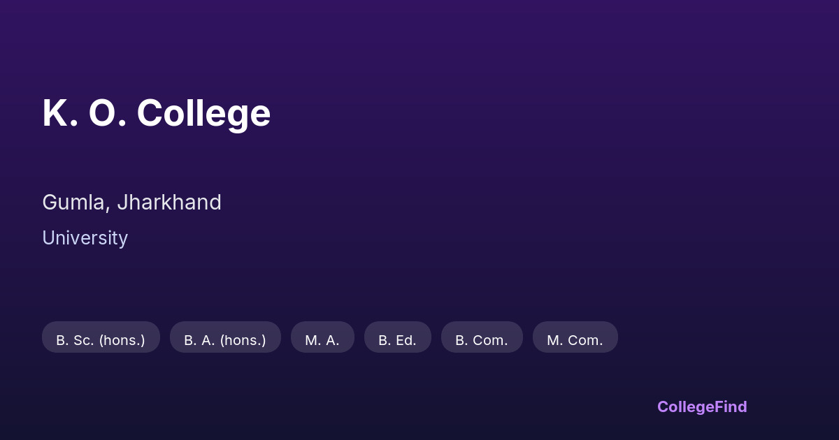 k. o. college