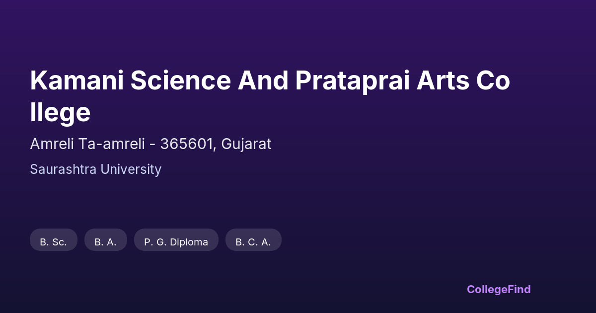 kamani science and prataprai arts college