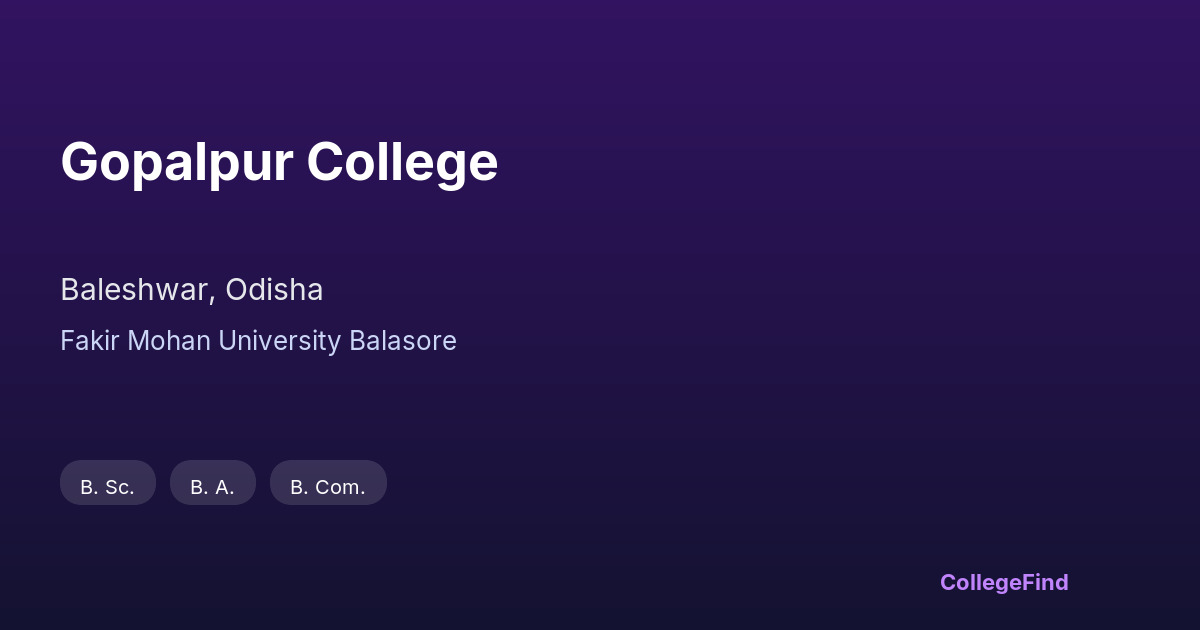 gopalpur college