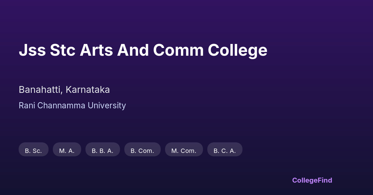 jss stc arts and comm college
