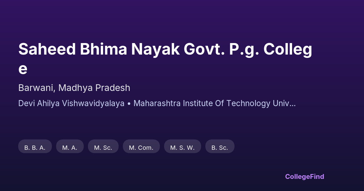 saheed bhima nayak govt. p.g. college