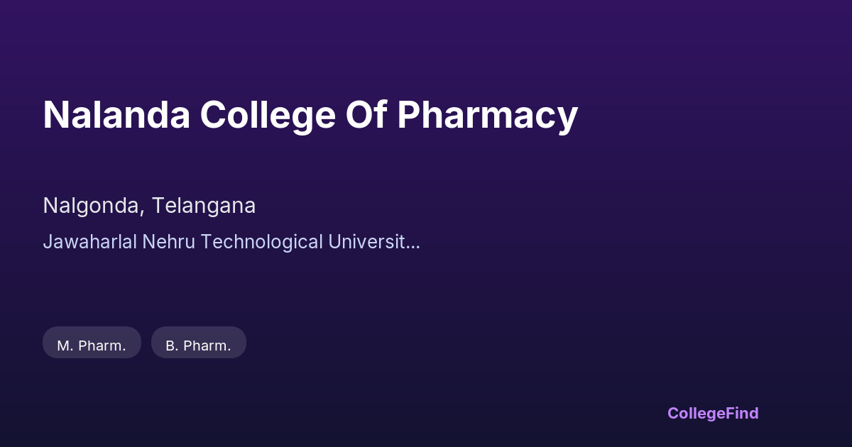 nalanda college of pharmacy