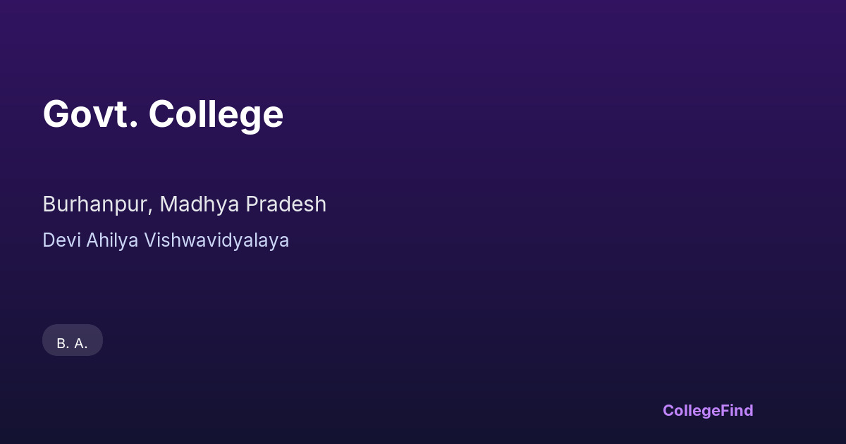 govt. college
