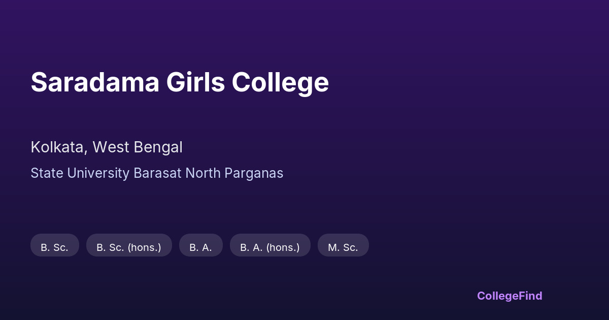 saradama girls college