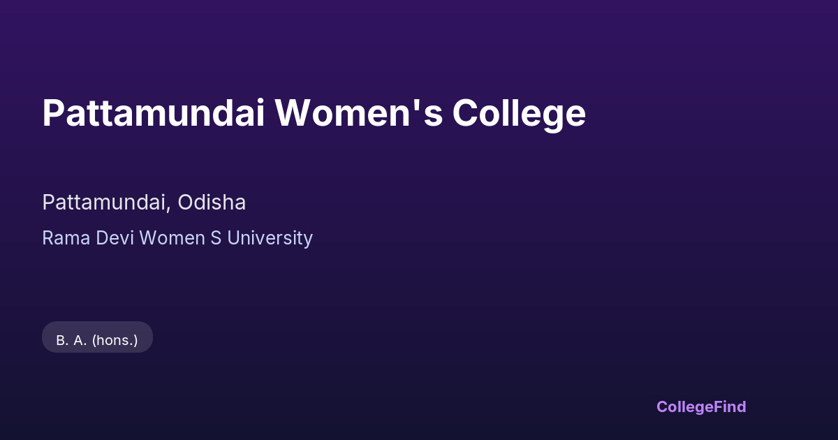 pattamundai women's college